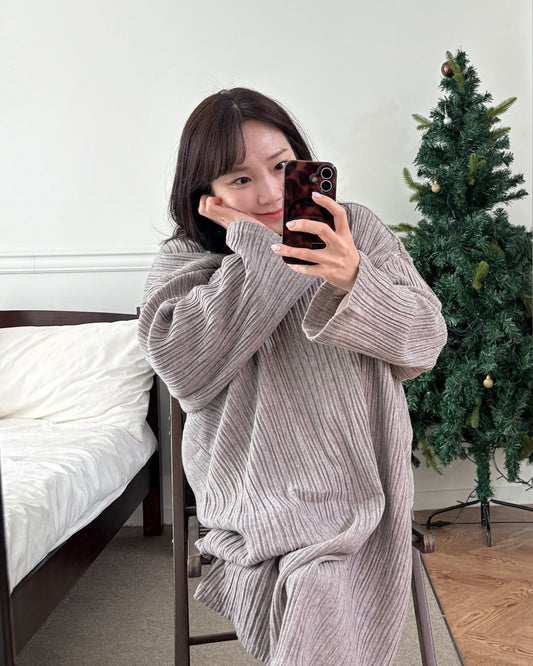 【表起毛】チュロス ルームワンピース(ロング)