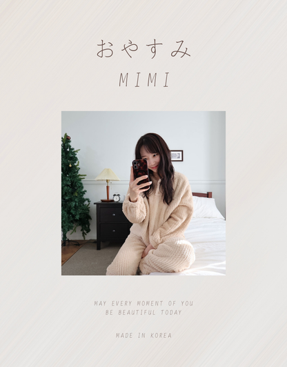 【起毛】もこもこテディベアパジャマセット