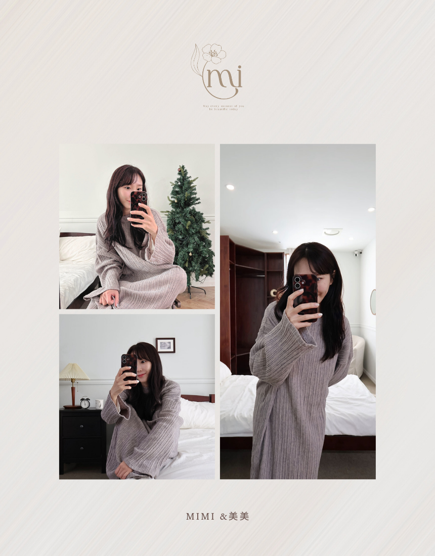 【表起毛】チュロス ルームワンピース（ロング）