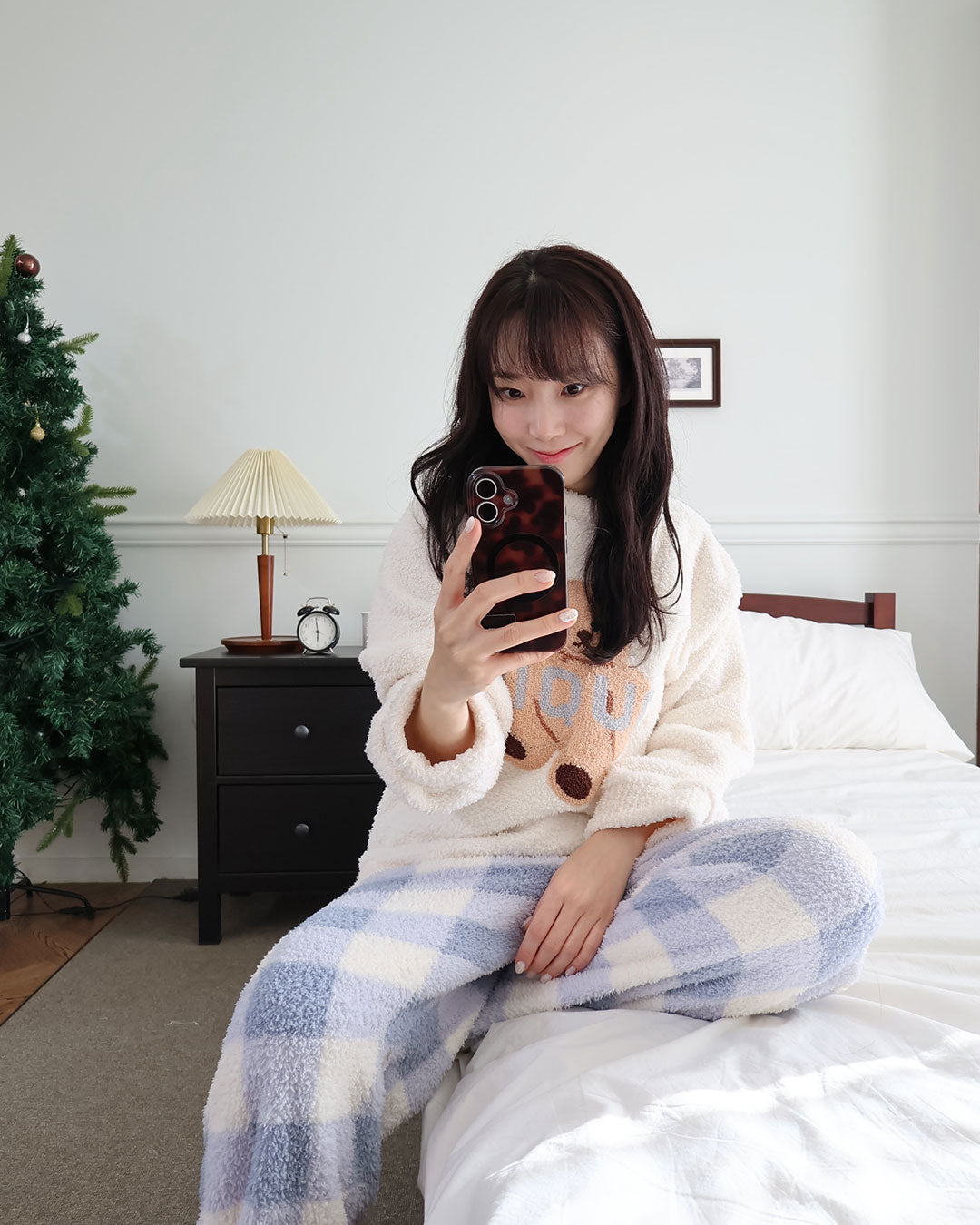 【起毛】ふわふわくまさんパジャマセット