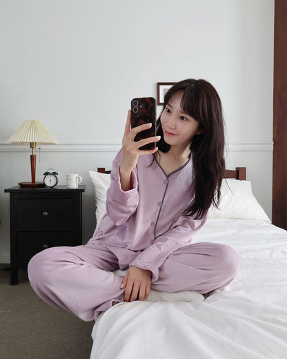 【ベルベット表起毛】ユニセックス パジャマセット