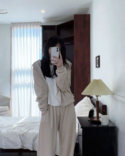 【起毛】コージー フルジップパーカー 上下セット（セットアップ）