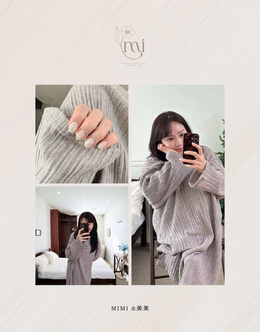 【表起毛】チュロス ルームワンピース（ロング）