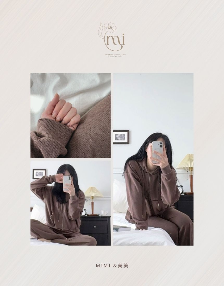 【起毛】コージー フルジップパーカー 上下セット（セットアップ）