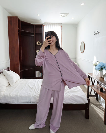 【ベルベット表起毛】ユニセックス パジャマセット