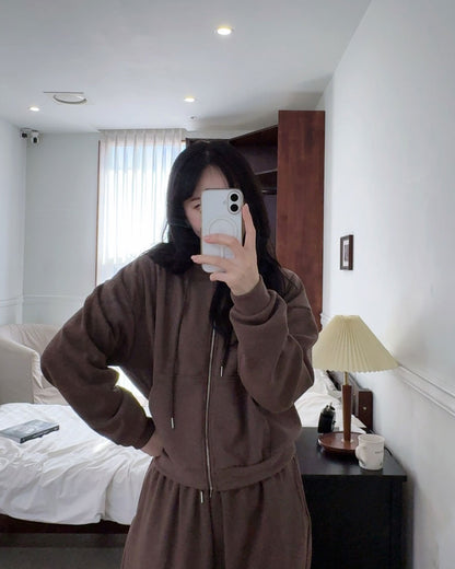 【起毛】コージー フルジップパーカー 上下セット（セットアップ）